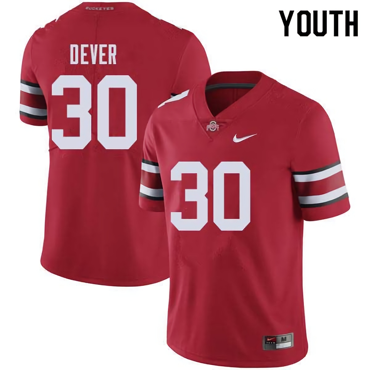 Kevin Dever Ohio State Buckeyes Youth NCAA #30 Nike Red College Stitched Football Jersey RMQ7656QP
